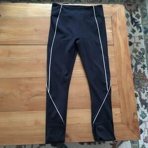 NWT Fabletics High Waisted Piped Black Leggings